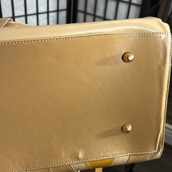 Vintage Carol Patterson Bag, Tans and Turquoise, NWOT, Vegan - Picture 10 of 12